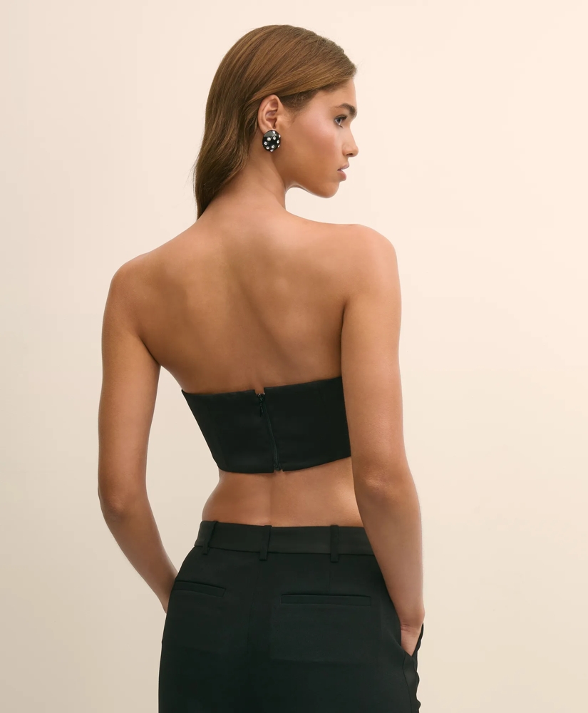 Pleated Cummerbund Bustier Top, image 4