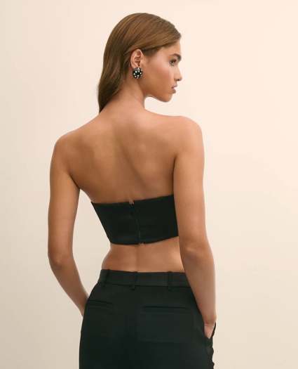 Pleated Cummerbund Bustier Top, image 4