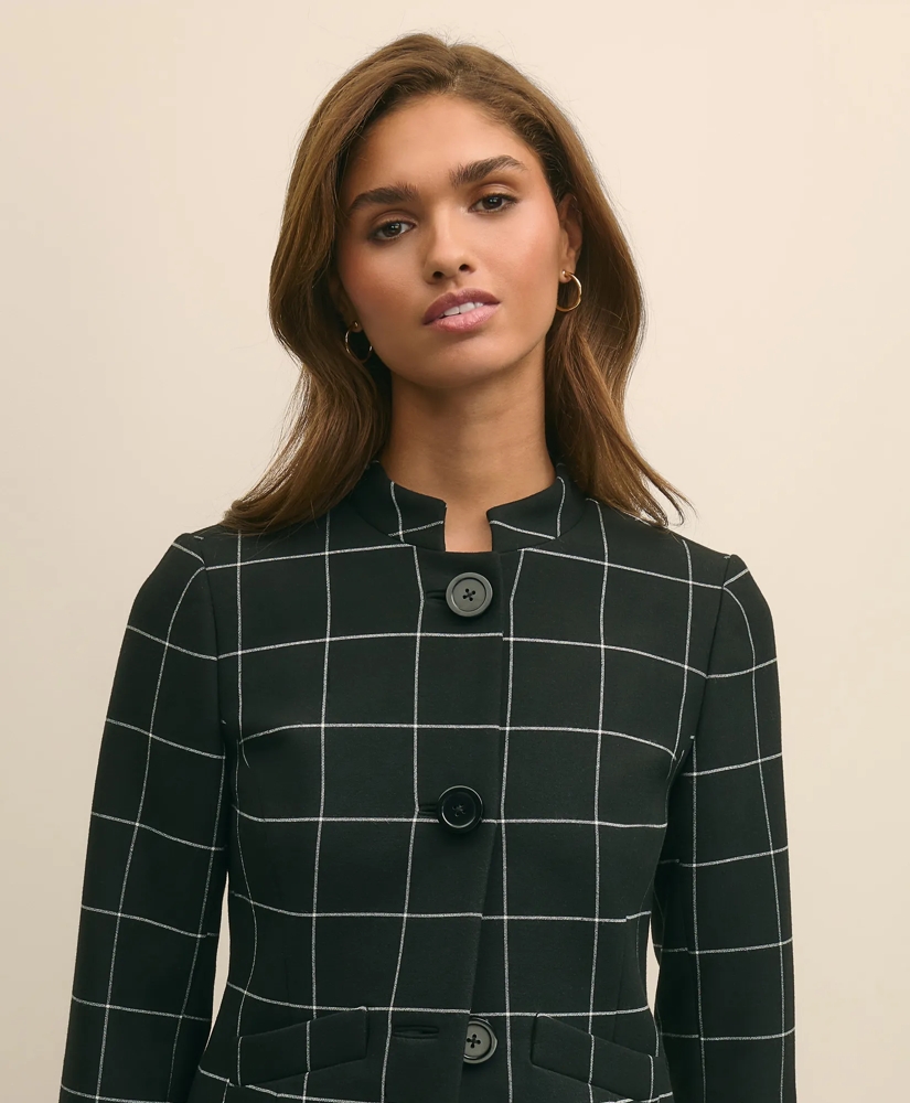 Cropped Windowpane Jacket, image 3