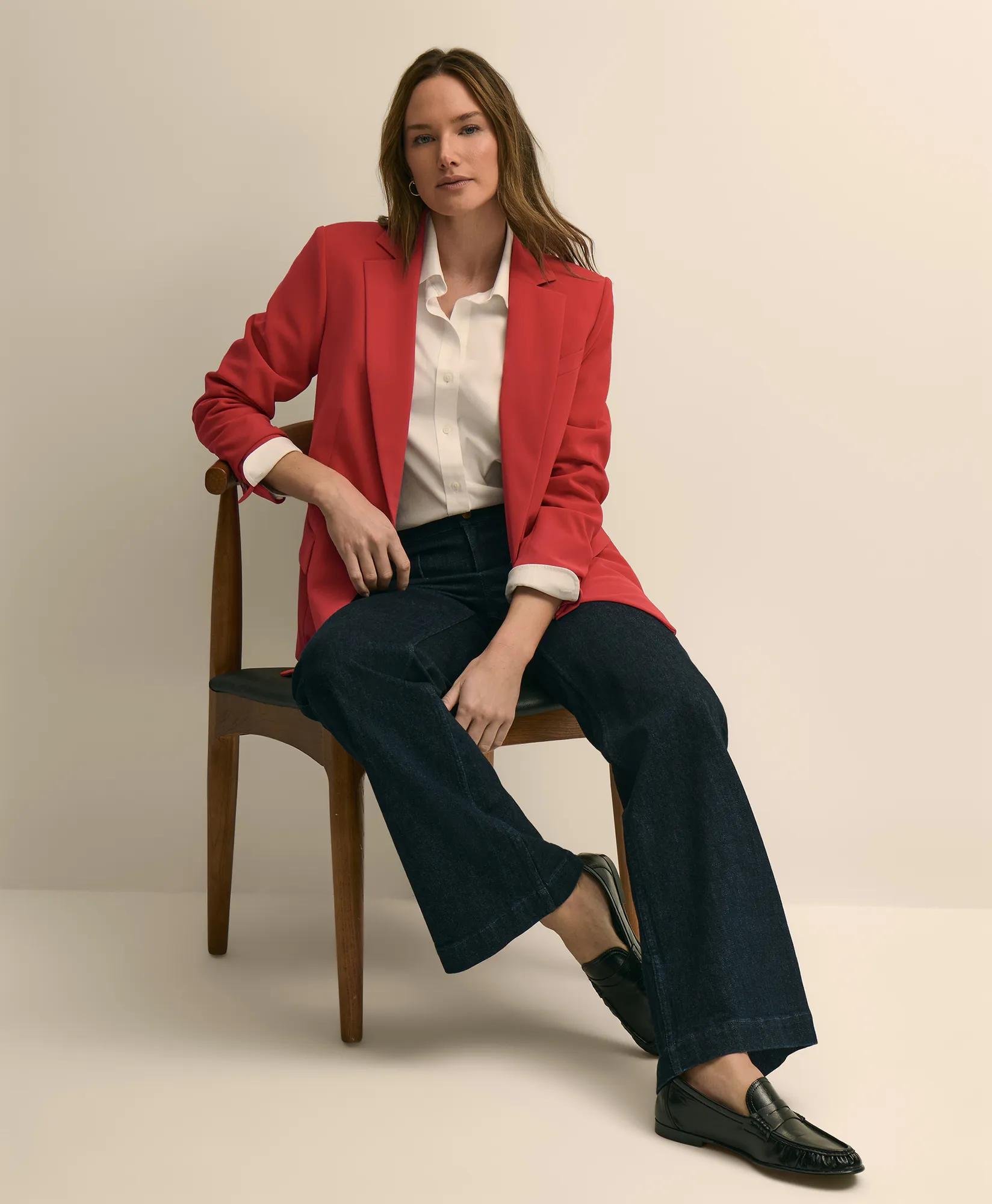 Crepe Relaxed-Fit Jacket secondary