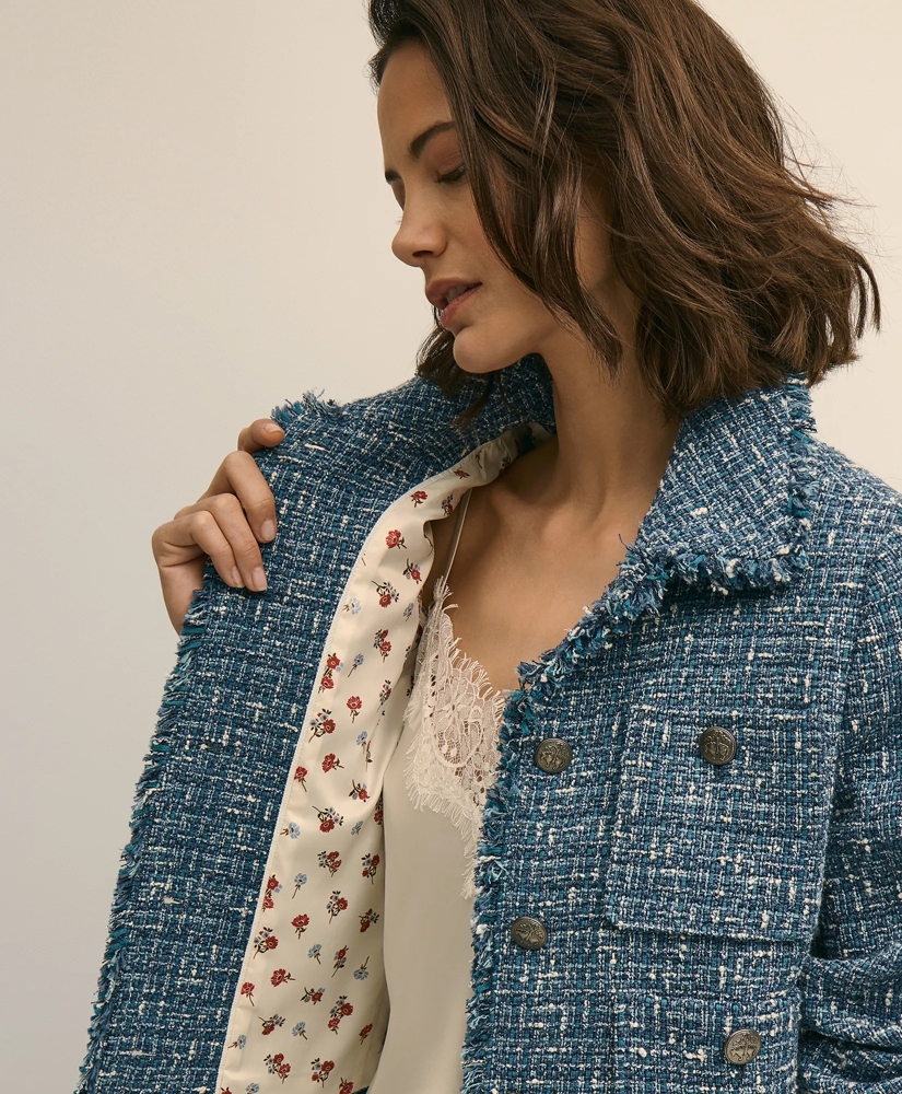 Cotton Blend Tweed Jacket, image 6