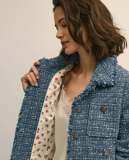 Cotton Blend Tweed Jacket, image 6