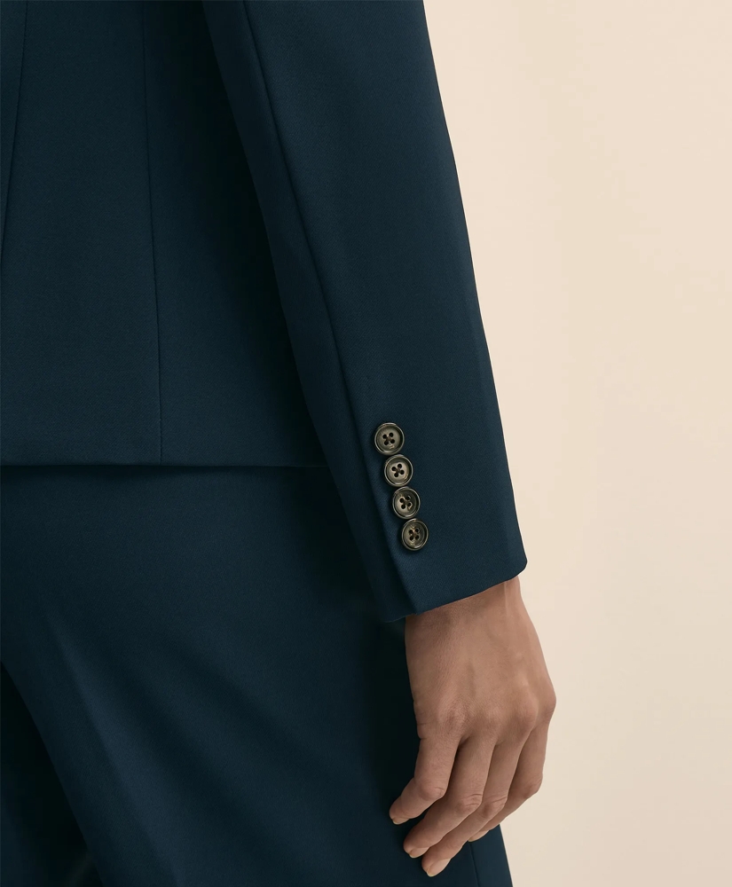 Crepe Double-Breasted Collarless Jacket, image 5