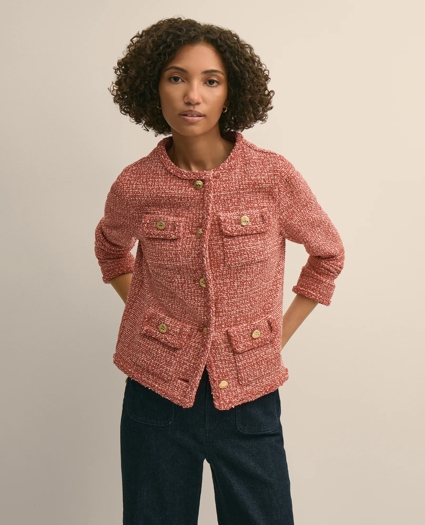 Cotton Blend Tweed Jacket, image 1
