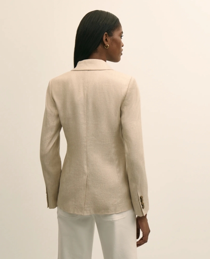 Linen Blend Double-Breasted Jacket, image 4
