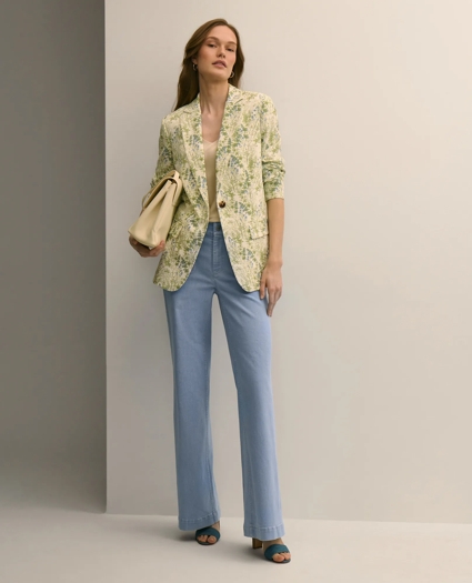 Crepe Botanical Print Jacket, image 2