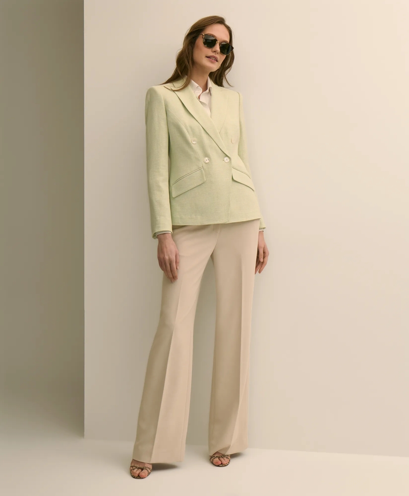 Viscose Melange Tweed Double-Breasted Jacket, image 2