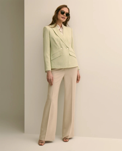 Viscose Melange Tweed Double-Breasted Jacket, image 2