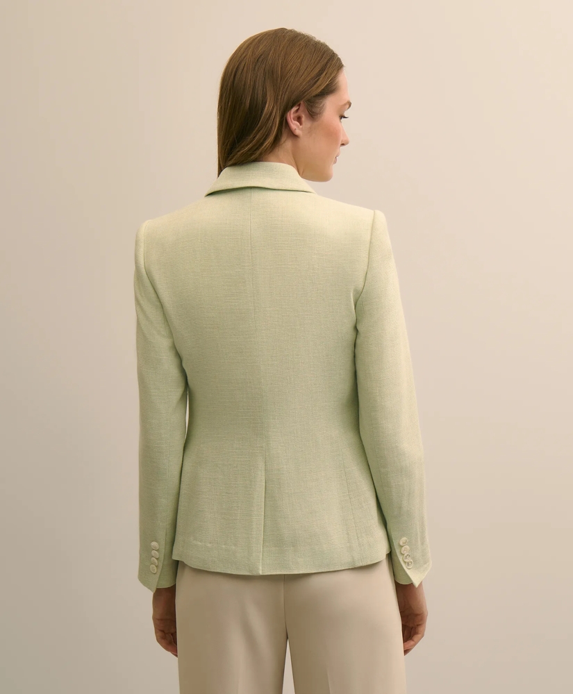 Viscose Melange Tweed Double-Breasted Jacket, image 4
