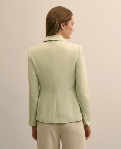 Viscose Melange Tweed Double-Breasted Jacket, image 4