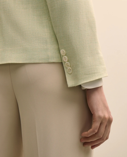 Viscose Melange Tweed Double-Breasted Jacket, image 5