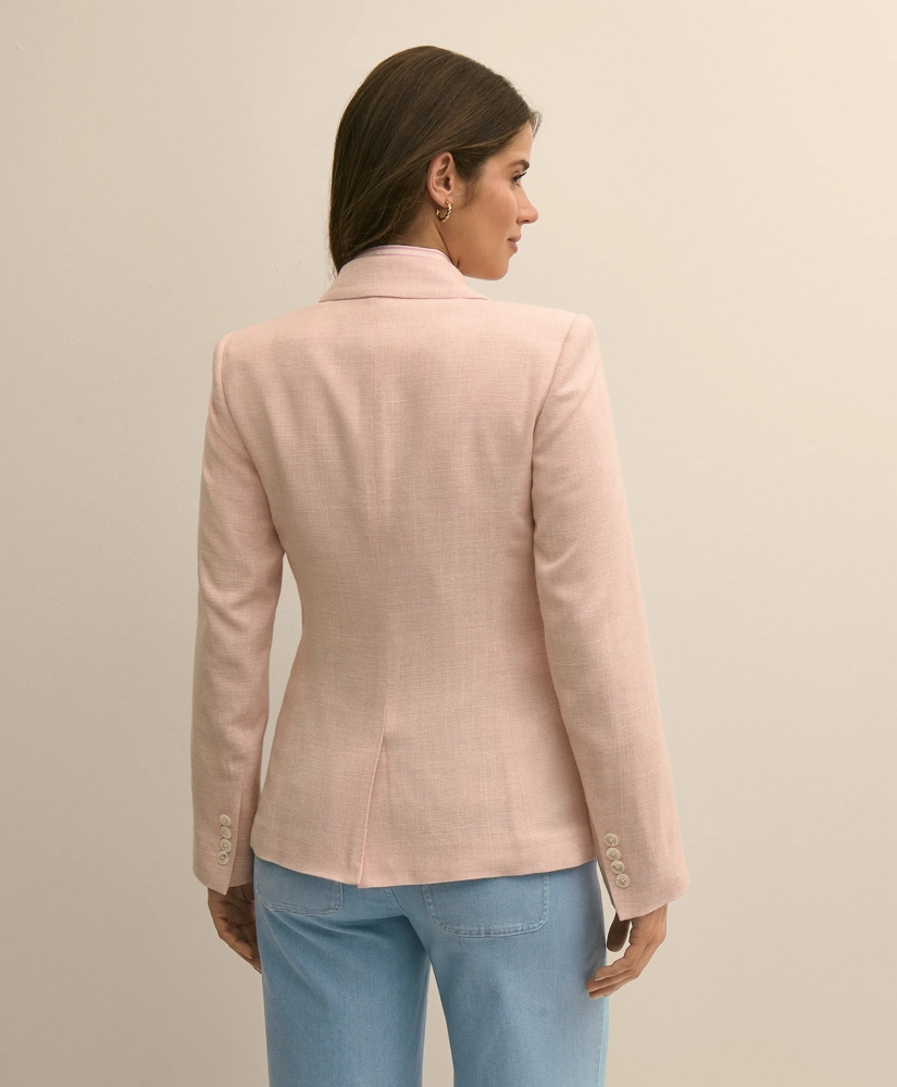 Viscose Melange Tweed Double-Breasted Jacket, image 3