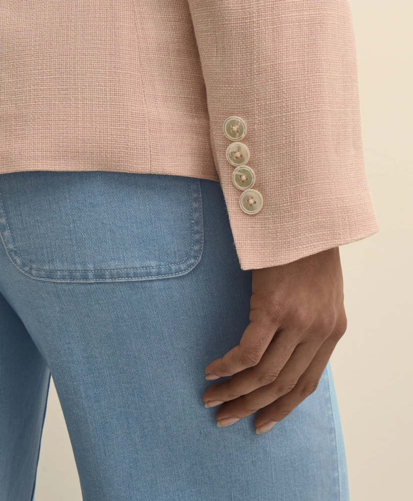 Viscose Melange Tweed Double-Breasted Jacket, image 5