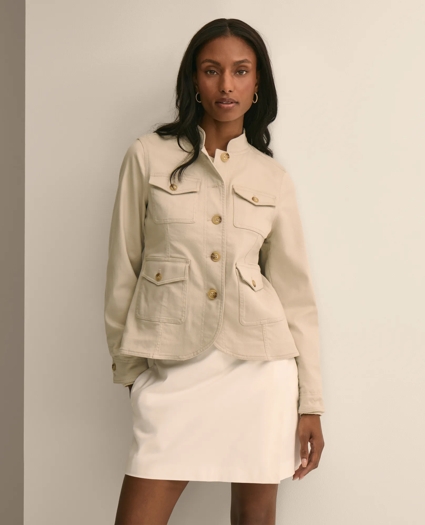Cotton Blend Twill Jacket, image 1