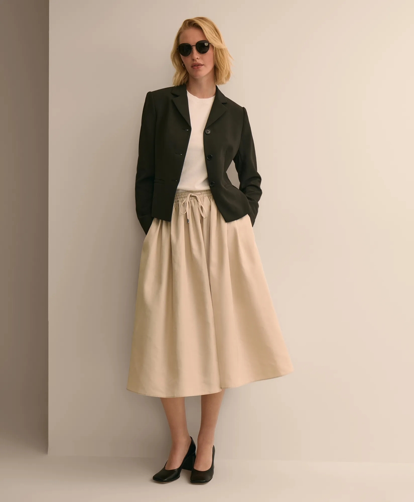 Three-Button Stretch Crepe Blazer, image 2