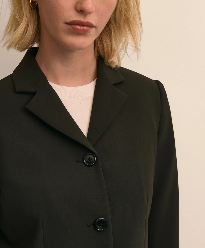 Three-Button Stretch Crepe Blazer, image 3