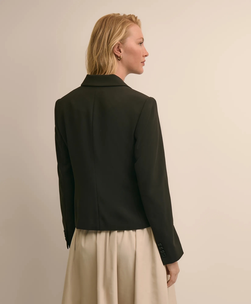 Three-Button Stretch Crepe Blazer, image 4