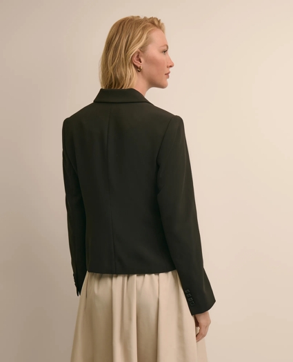 Three-Button Stretch Crepe Blazer, image 4