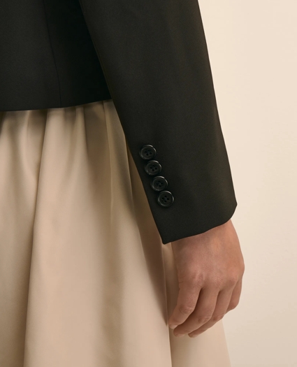 Three-Button Stretch Crepe Blazer, image 5