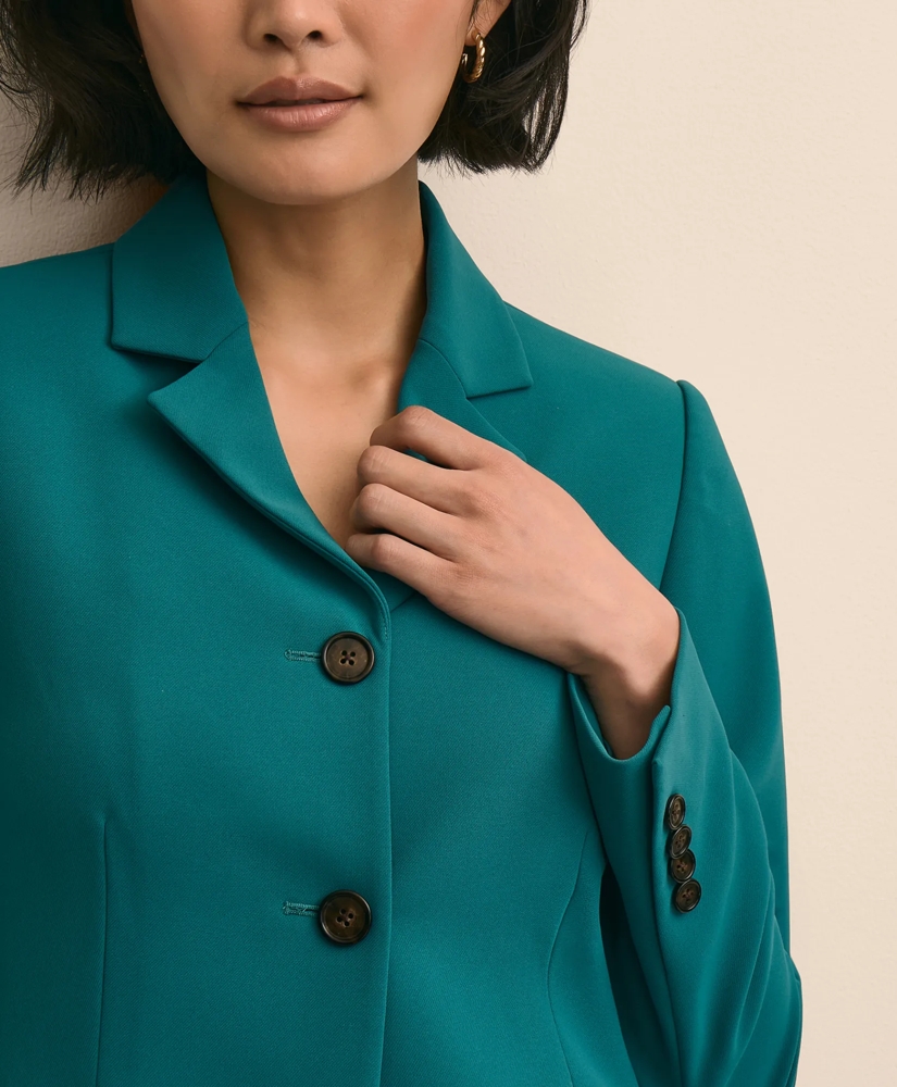 Three-Button Stretch Crepe Blazer, image 3
