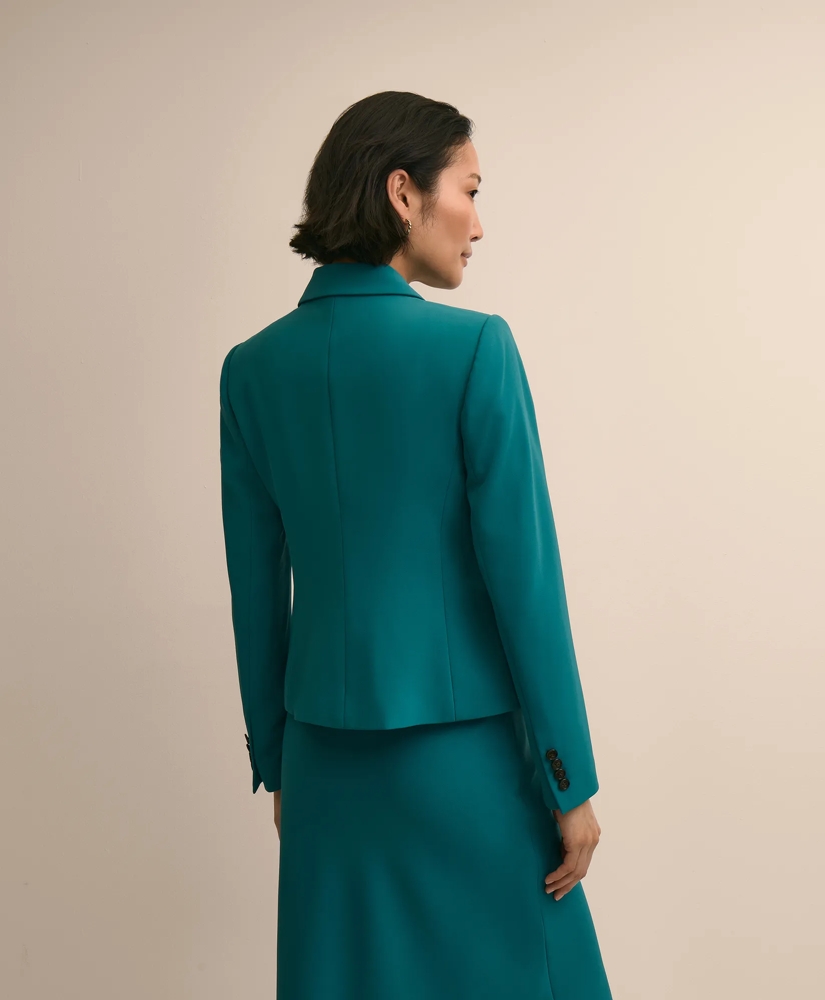 Three-Button Stretch Crepe Blazer, image 4