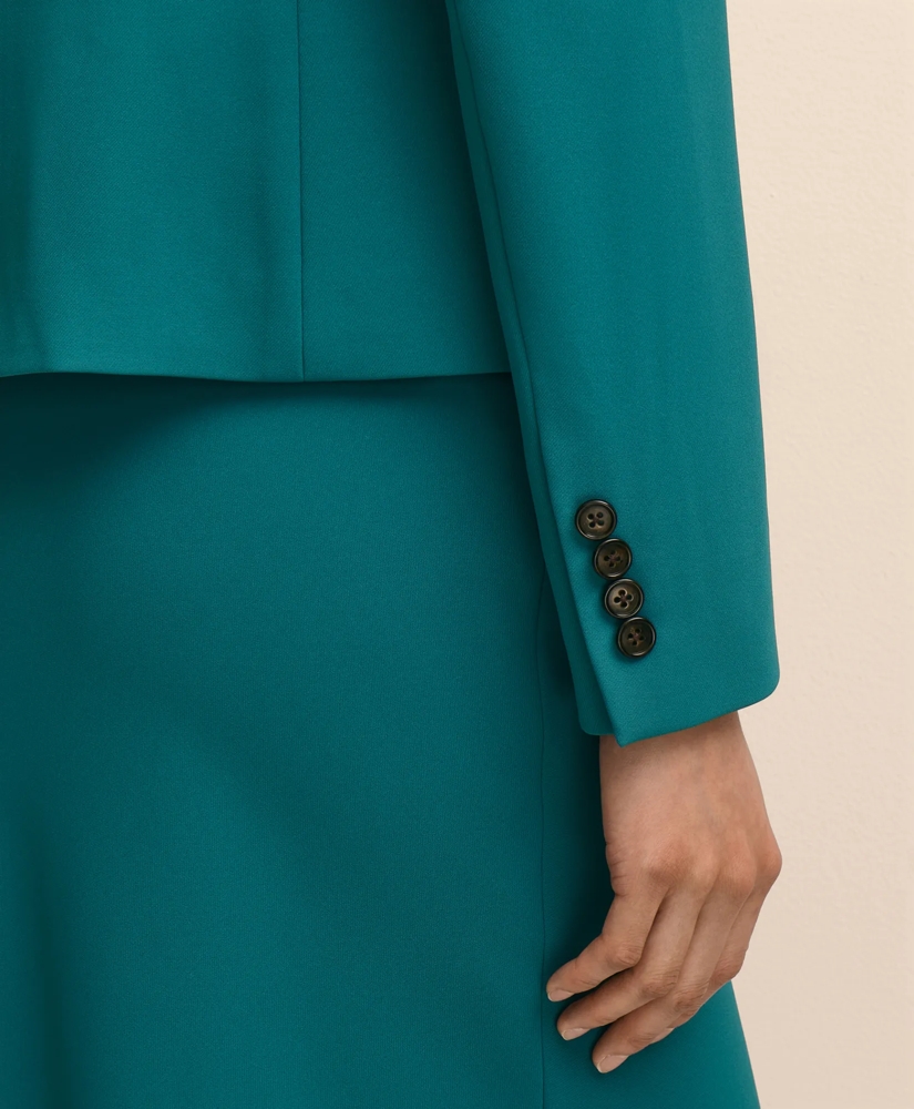 Three-Button Stretch Crepe Blazer, image 5