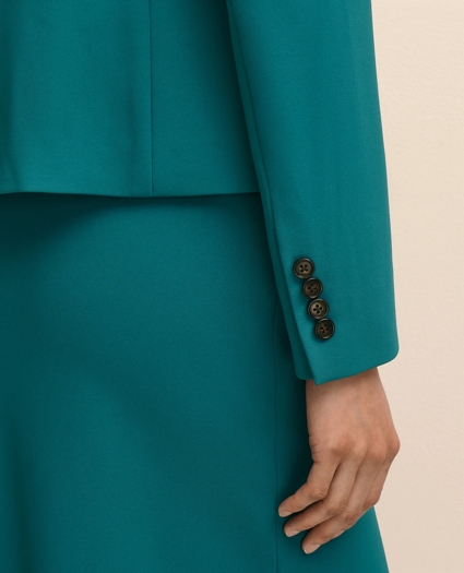 Three-Button Stretch Crepe Blazer, image 5