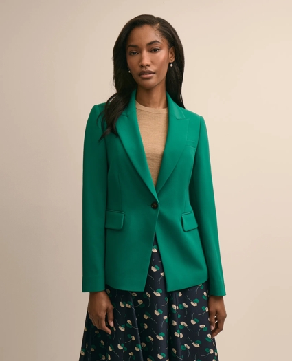Fine Crepe Peak-Lapel Jacket, image 1