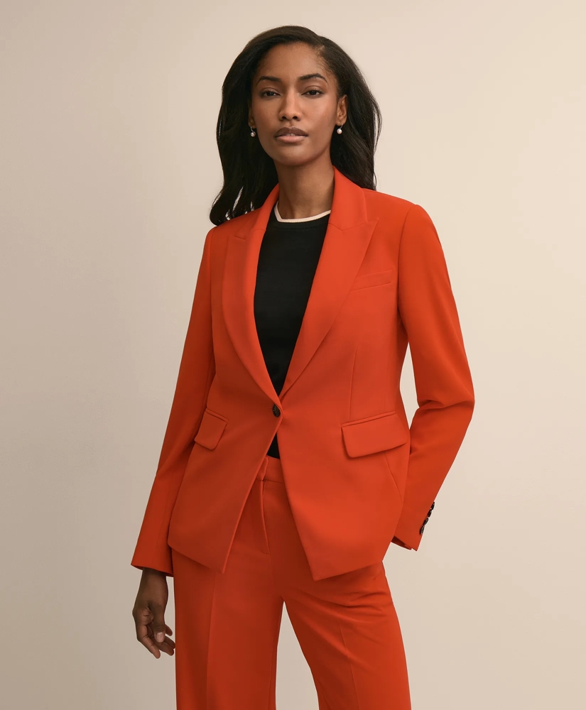 Fine Crepe Peak-Lapel Jacket, image 2