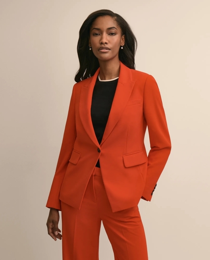 Fine Crepe Peak-Lapel Jacket, image 2