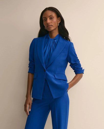 Fine Crepe Peak-Lapel Jacket, image 1