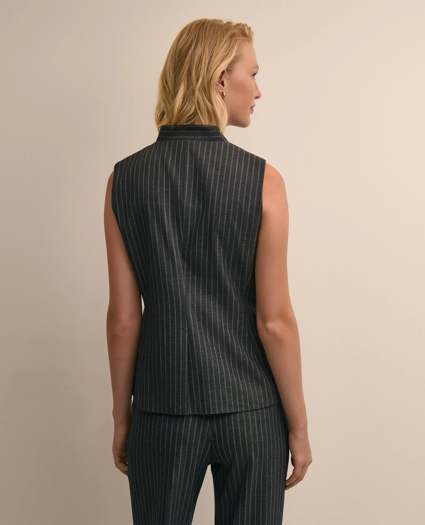 Viscose Blend Pinstripe Vest, image 4
