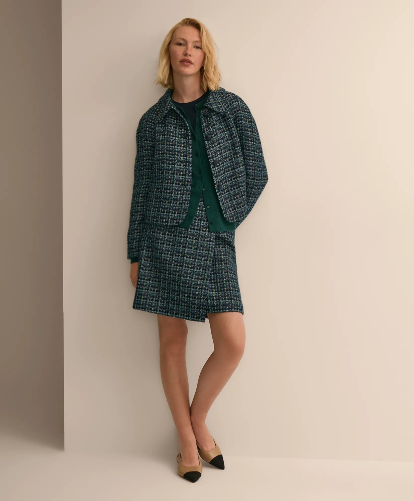Boucle Plaid Cropped Jacket, image 2