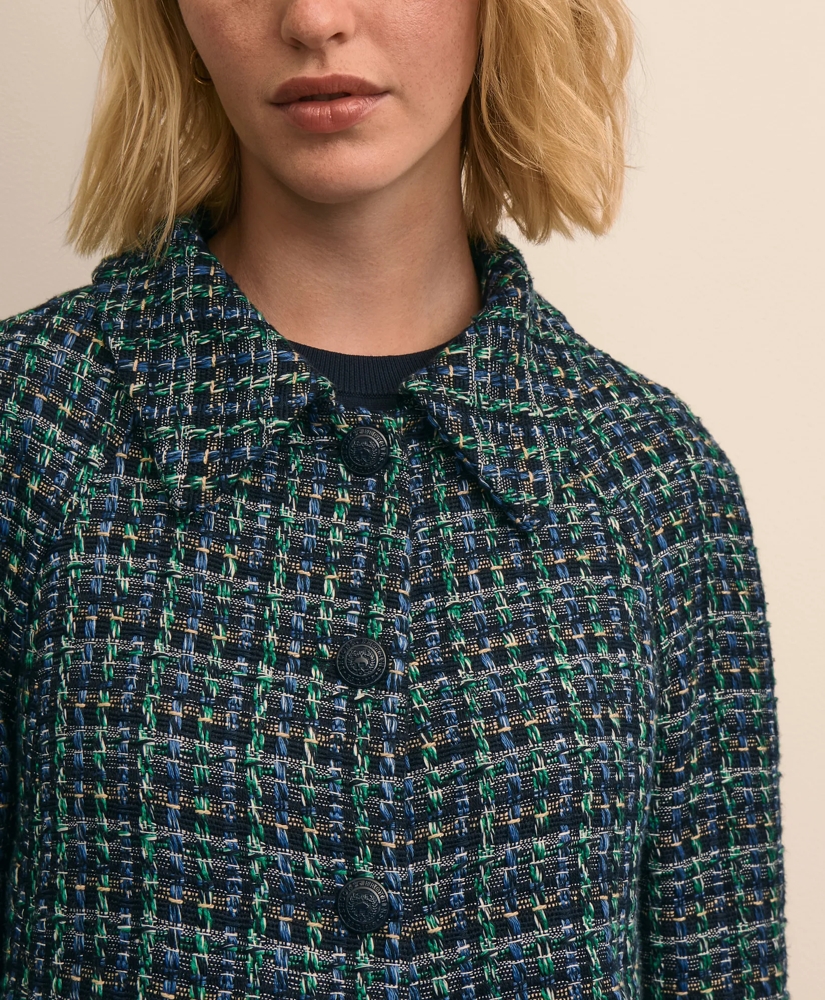 Boucle Plaid Cropped Jacket, image 3
