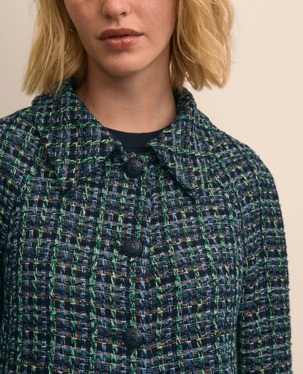 Boucle Plaid Cropped Jacket, image 3