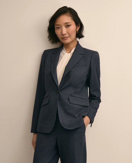 Wool Blend Birdseye Jacket, image 1