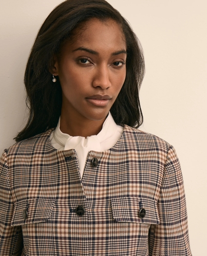 Cotton-Blend Plaid Jacket, image 3