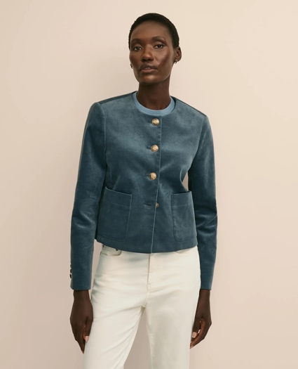 Cotton Blend Velveteen Jacket, image 1