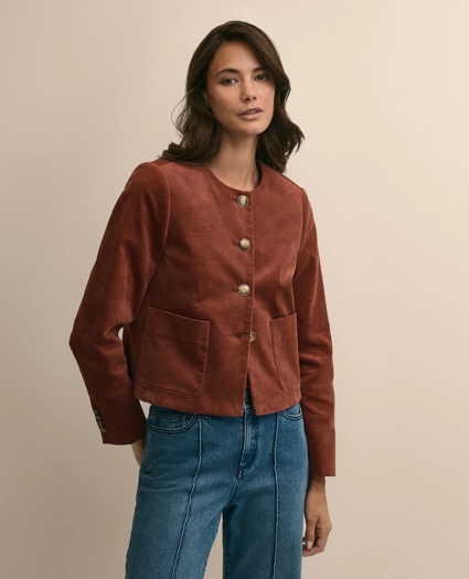 Cotton Blend Velveteen Jacket, image 1