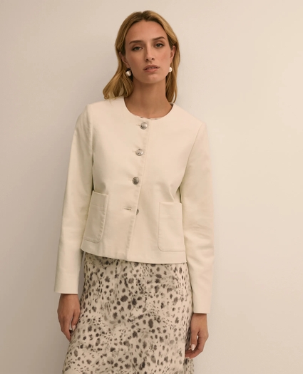 Cotton Blend Velveteen Jacket, image 1