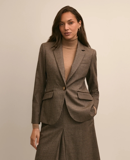 Wool Blend Houndstooth Jacket, image 1