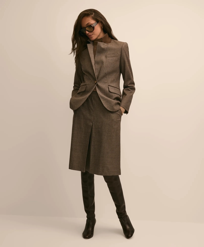 Wool Blend Houndstooth Jacket, image 2