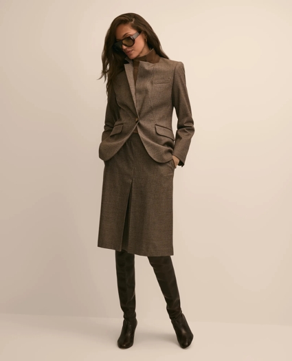 Wool Blend Houndstooth Jacket, image 2