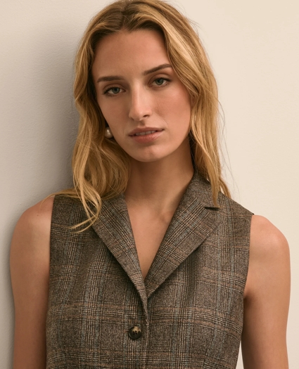 Wool Blend Plaid Vest, image 3