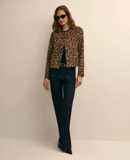 Velveteen Leopard Motif Jacket, image 2