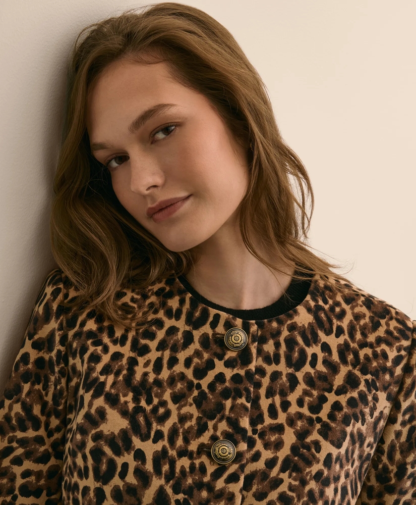 Velveteen Leopard Motif Jacket, image 3