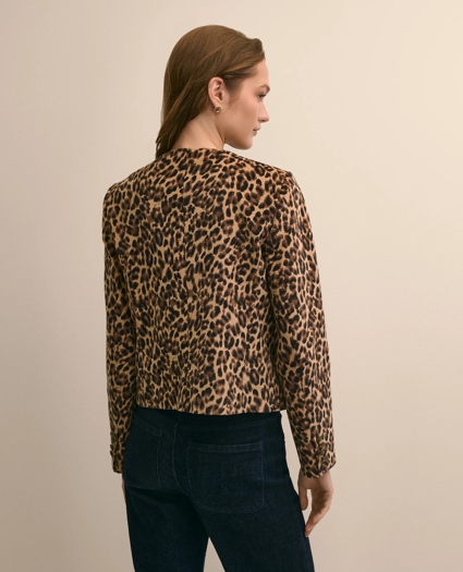 Velveteen Leopard Motif Jacket, image 4