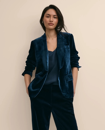 Silk Blend Velvet Dinner Jacket, image 1