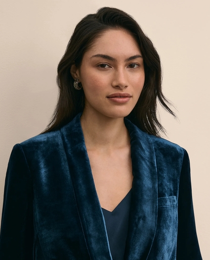Silk Blend Velvet Dinner Jacket, image 3