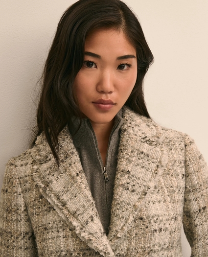 Cotton-Wool Blend Boucle Jacket, image 3